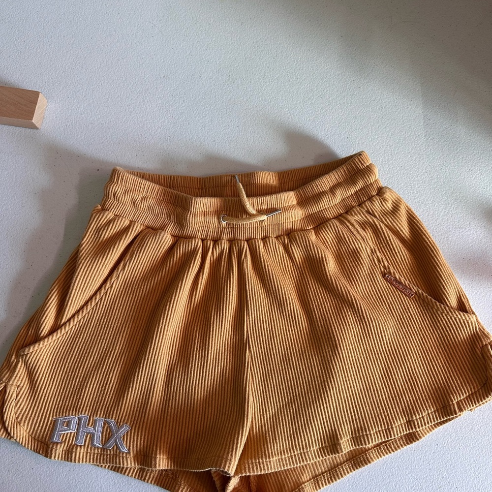Kadyluxe Yellow Athletic Shorts with Elastic Waistband
